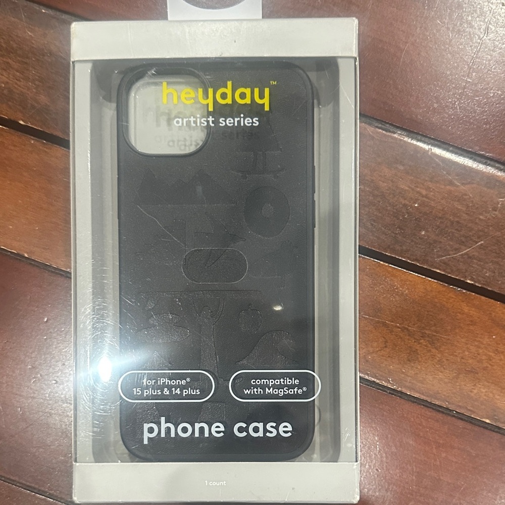 Heyday Artist Series Black Phone Case for iPhone 15 Plus & 14 Plus